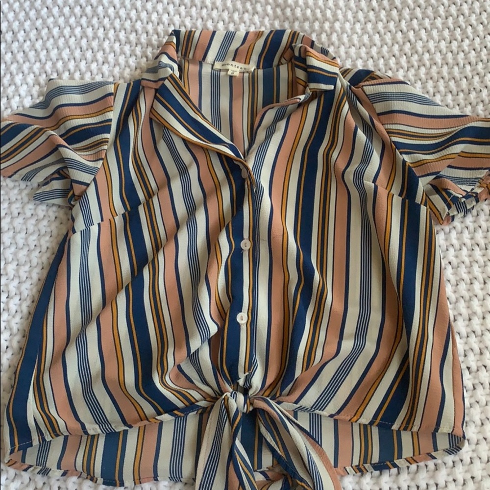 Striped blouse with collar